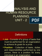 Job Analysis and Human Resource Planning Unit - 2