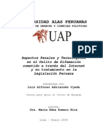 Aspectos Penales y Tecnológicos en El Delito de Difamación Cometido A Través Del Internet