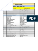 Grade 7th Boys Group 1 (Mon, Wed, Fri)