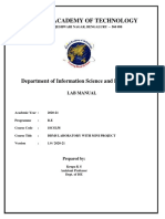 18CSL58 - DBMS Lab Manual 2018 Scheme - KKS