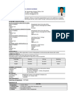 Curriculum Vitae of Md. Anisur Rahman: Master of Business Administration (Mba)