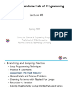 CSE 1062 Fundamentals of Programming Lecture #8: Spring 2017