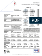 700 MHZ Dual Band 6', 85 Degree Antenna Ret: General Specifications