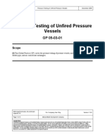 Pressure Testing of Unfired Pressure Vessels: Scope