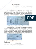 AIM: Study of A Simple Power Circuit With Pi Filters. APPARATUS: A Simple Step-Down Transformer, Two Identical Semiconductor Diodes, A DC