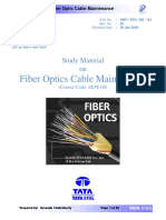 Fiber Optics Cable Maintenance: Study Material On