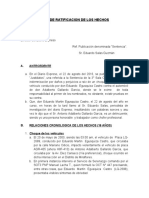 Carta de Ratificacion de Los Hechos