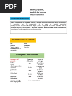 Análisis Del Entorno Macroeconómico