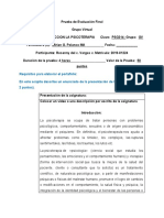 Prueba de Evaluación Final de Introduccion A La Psicoterapia Rosanny