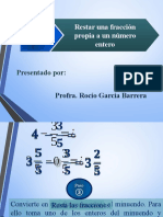 Cálculo Mental-Restar Una Fracción A Un Entero