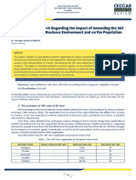 Quantitative Research Regarding The Impact of Amending The Vat Legislation