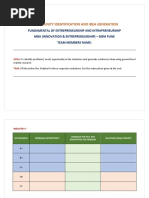 Assignment - Opportunity Identification - Idea Generation