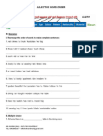 Adjective Word Order