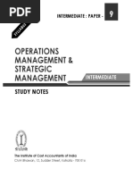 Operations Management & Strategic Management: Study Notes