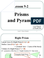 Lesson 9-2: Prisms and Pyramids