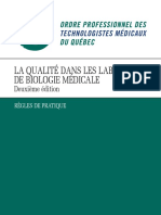 La Qualité Dans Les Laboratoires de Biologie Médicale - Version Finale