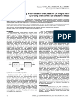 Control of 3-Leg 4-Wire Inverter With Passive LC Output Filter Operating With Nonlinear Unbalanced Load