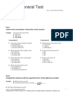 Unit 10 General Test: Name Juan Andres Fernandez Arenas