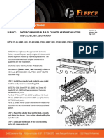 Subject: Dodge Cummins 5.9L & 6.7L Cylinder Head Installation and Valve Lash Adjustment