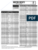 Rockets' 2021-22 Schedule