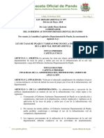 77 Ley de Tasas y Peajes y Tarifas Por Uso de La Infraestructura de La Red Vial Departamental