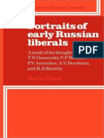 (Cambridge Studies in Russian Literature) Derek Offord - Portraits of Early Russian Liberals_ a Study of the Thought of T. N. Granovsky, V. P. Botkin, P. v. Annenkov, A. v. Druzhinin, And K. D. Kaveli