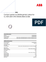 Contact System Zs 2500A Partial 1 Piece For CL VD4 12kV-17kV 2500A 25kA-31.5kA