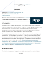 Causes of Rhabdomyolysis