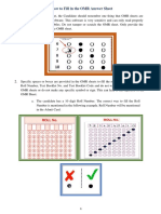 How To Fill in The OMR Answer Sheet