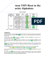 The Common YHV-Root in The Ugaritic Alphabets