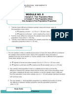 MODULE 8 One Sample Z-T - Test Population Mean