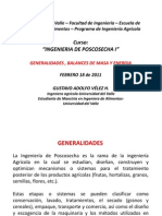 Generalidades y Balances de Masa y Energia