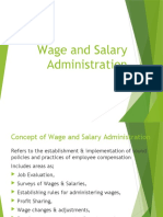 Wage and Salary Administration