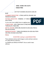 3 Common Indicators Natural Indicator: Acids, Bases and Salts Indicators