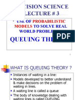 D S Lecture #3 - Queing Theory