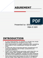 Work Measurement: Presented by-BINDU CHAUHAN Mba-Ii Sem