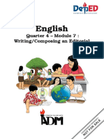 English: Quarter 4 - Module 7: Writing/Composing An Editorial