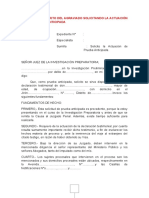 Modelo 152. - Escrito Del Agraviado Solicitando La Actuación de Una Prueba Anticipada