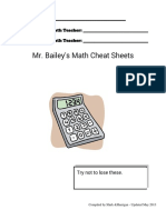 Math Cheat Sheets