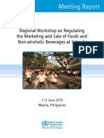 Regional Workshop On Regulating The Marketing and Sale of Foods and Non-Alcoholic Beverages at Schools