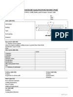 Qw-483 Procedure Qualification Record (PQR) : SECTION IX, ASME Boiler and Pressure Vessel Code