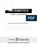 Primaria 6to Año - Tercera Entrega MATEMÁTICA