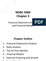 MSBC 5060: Financial Statement Analysis and Financial Models