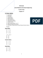 PETE-560 Mathematical Methods in Petroleum Engineering Lecture Notes Chapter # 5 6.1 Linear Algebra