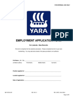 Application Form - Laterals - YARA