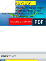 What Is The Centralized Region Inside The Atom Where The Protons and Neutrons Are Located and Holds Most of The Atom's Mass?