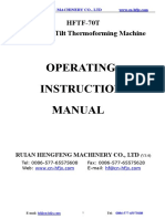 Operating Instruction Manual: HFTF-70T Automatic Tilt Thermoforming Machine