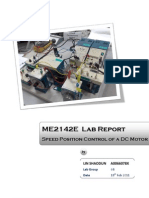 ME2142E Feedback and Control Lab - Speed Position Control of A DC Motor