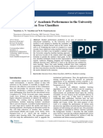 Predicting Students' Academic Performance in The University Using Meta Decision Tree Classifiers