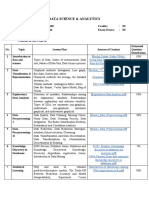 Data Science & Analytics: Course Code: CSE3105 Credits: 02 Credit Hours: 02/week Exam Hours: 03